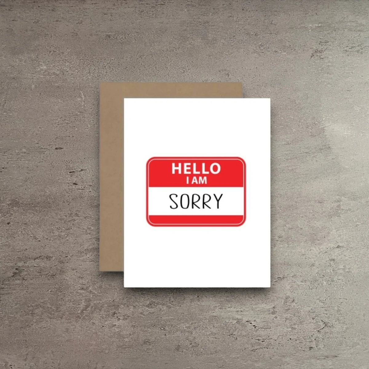 Excellent Hello I Am Sorry – Apology Greeting Card Original Design