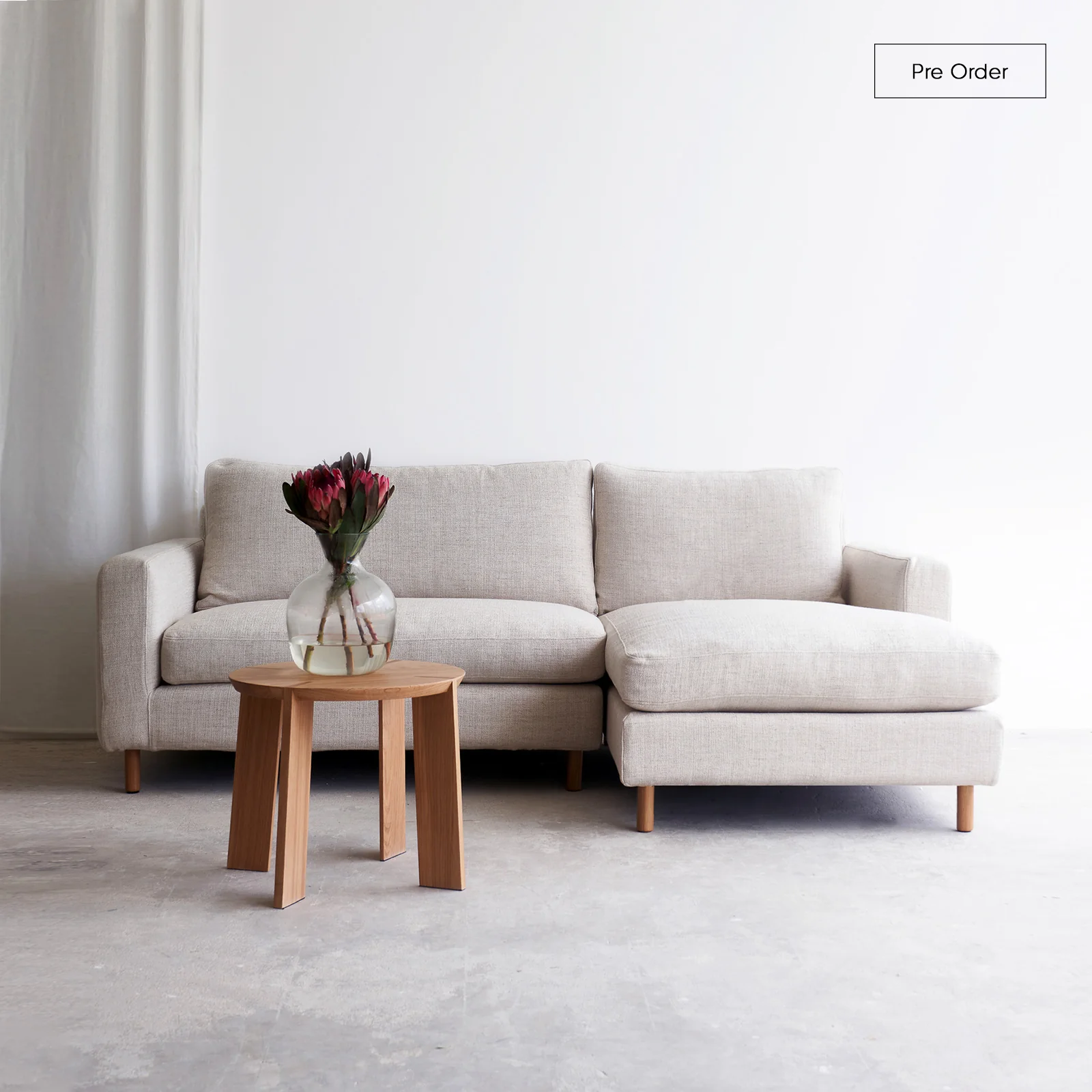 Professional Ponte Petite L Shape Sofa Bespoke Fabric 228 cm Advanced