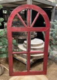 Expertly Made Antique Red Window Frame Minimalist