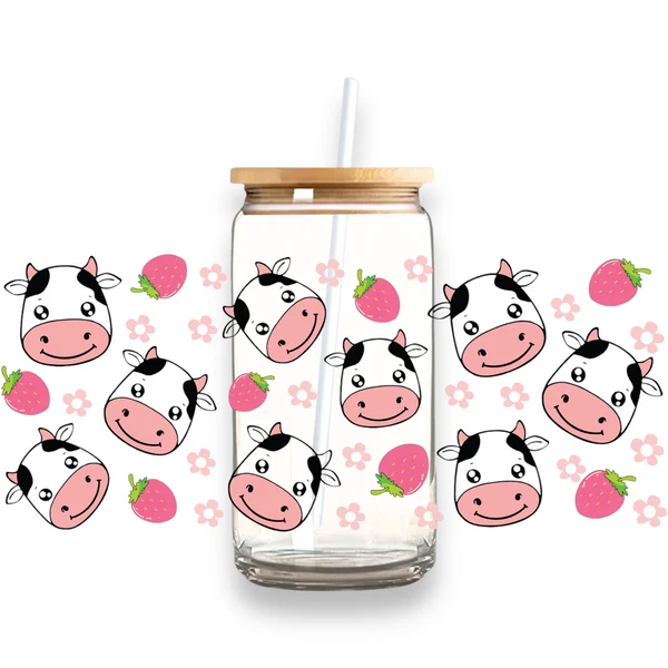 Natural Moo Cow Plastic or Glass Tumbler Organic