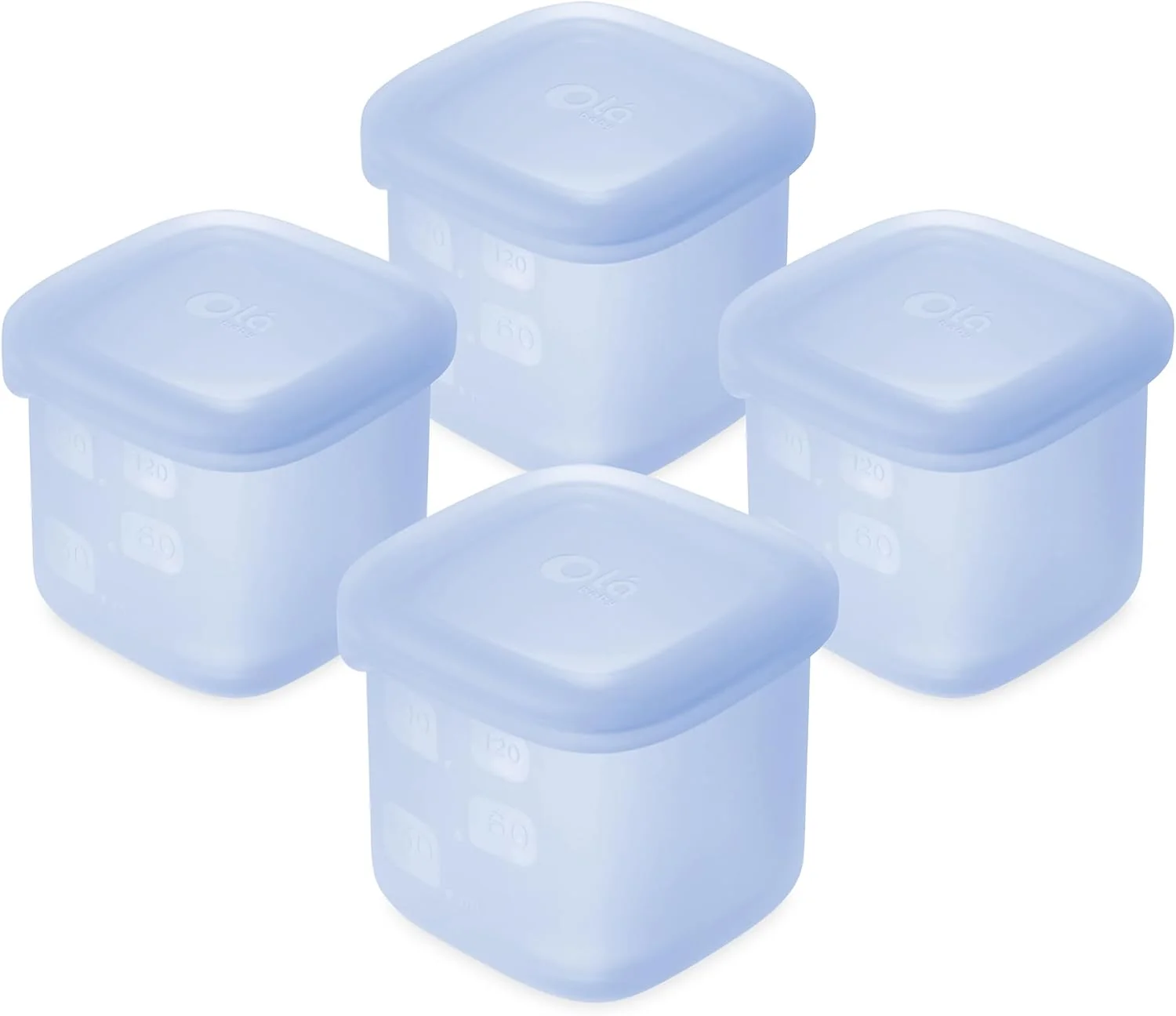 Contemporary Olababy Silicone Baby Food Storage Containers 4pk 4oz Blueberry For Baby Food Snacks Formula Puree amp Sauce. BPA amp Micro Plastic-. Daycare Essentials for Toddlers.