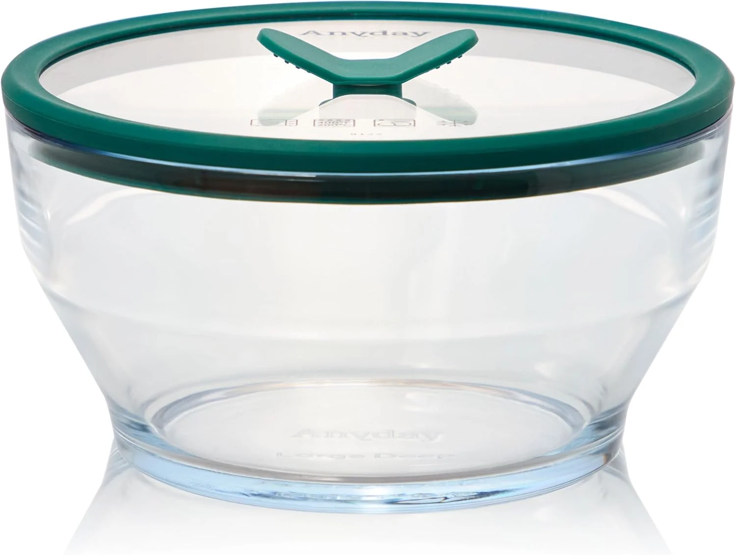 Efficient Anyday 8-Cup Glass Food Storage with Glass Lid Round Deep Dish Plastic- Meal Prep Microwave Cookware Sophisticated