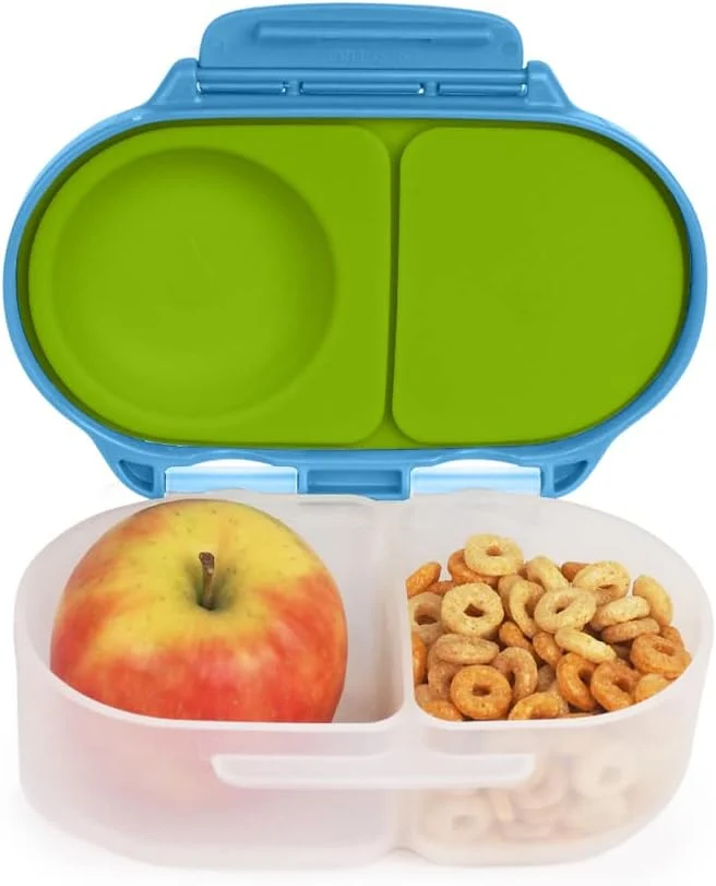 Traditional b.box Snackbox Mini Bento Lunch Box with 2 Leakproof Compartments I for Toddlers Kids Lunch Snacks Fits Whole Piece of Fruit BPA Durable