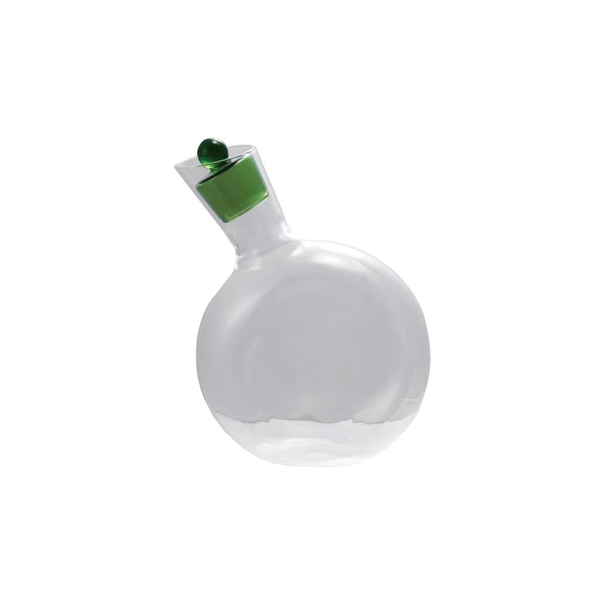 Premium 20-ounce Glass Cruet with Green Stopper Functional