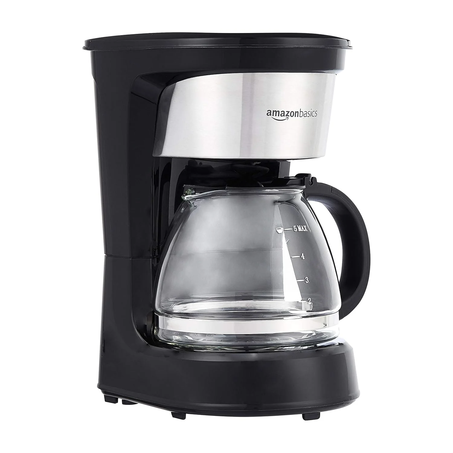 Trendy Coffee Makers 5-Cup Coffee Machines with Reusable Filter Coffee Pots Black Stainless Steel Excellent