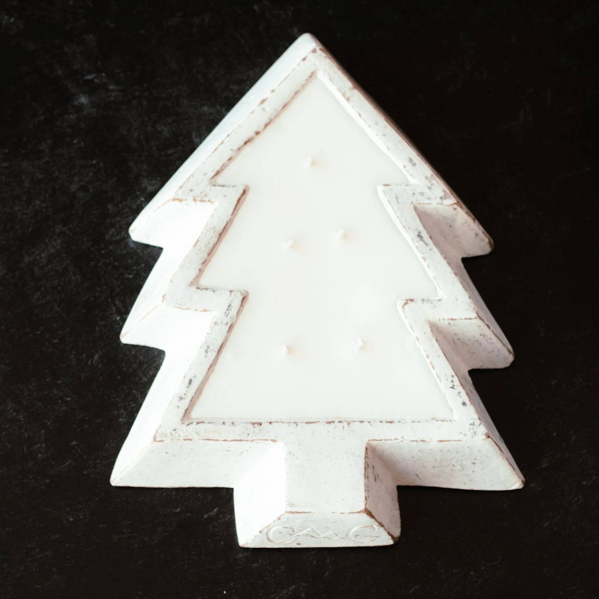 Crafted White Pottery Tree Bowl Candle – Blackberry Ginger Authentic