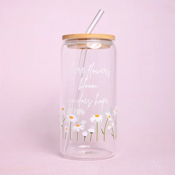 World-Class Where Flowers Bloom Glass Tumbler Green