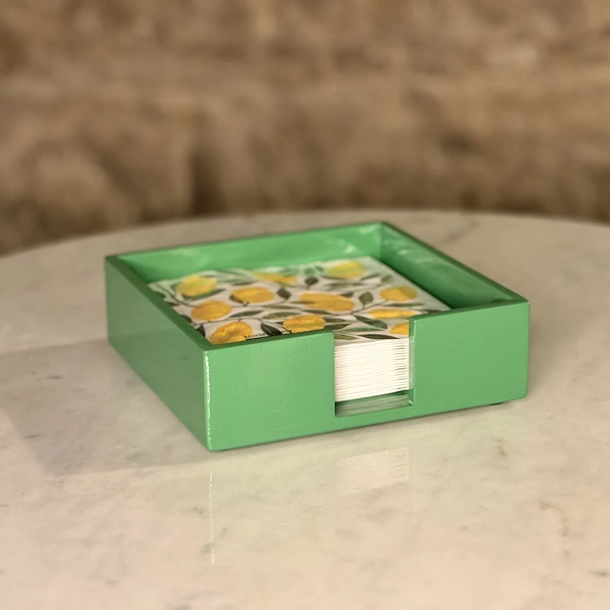 Advanced Bev Wood Napkin Caddy Green Exceptional