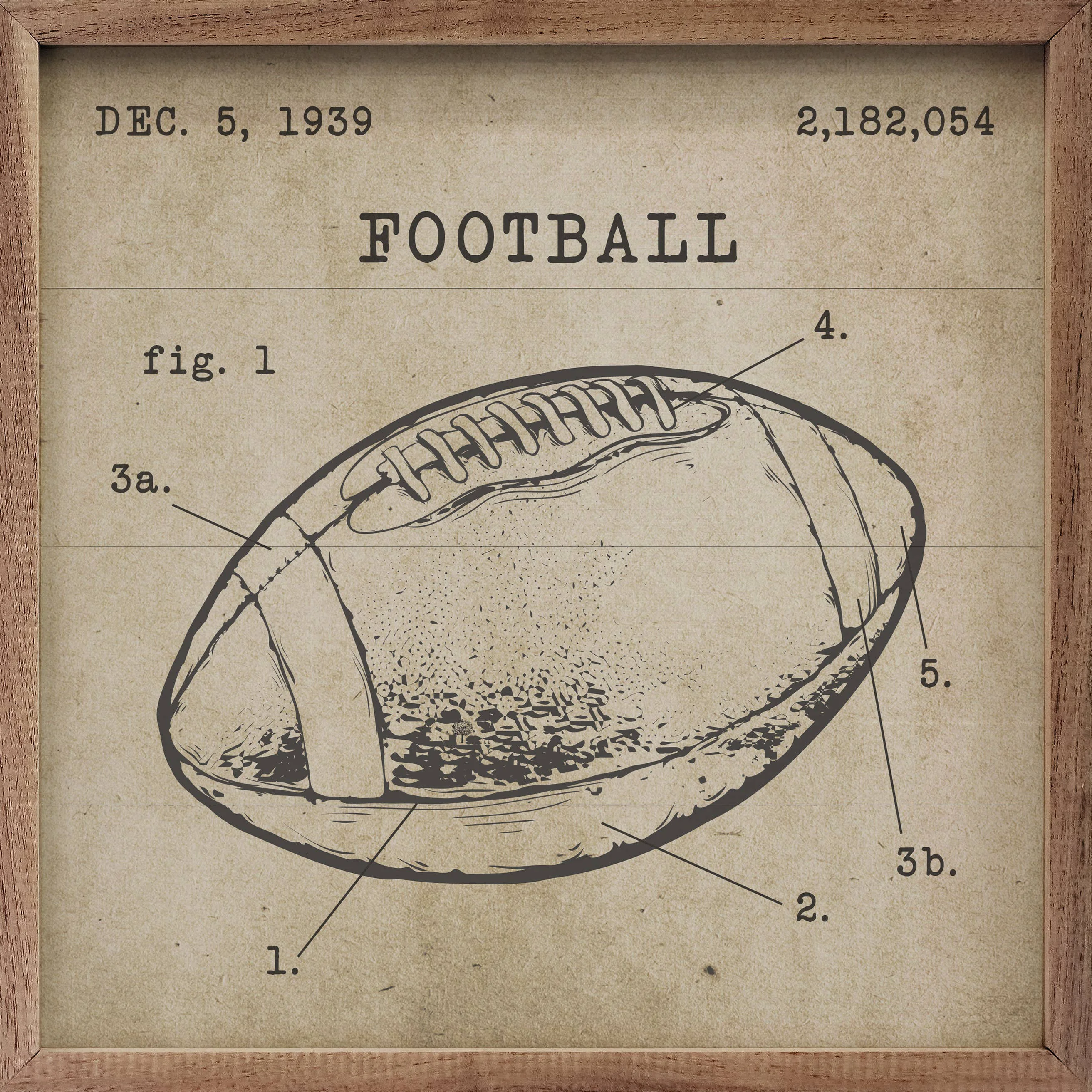 Detailed Football Patent Brown Stylish