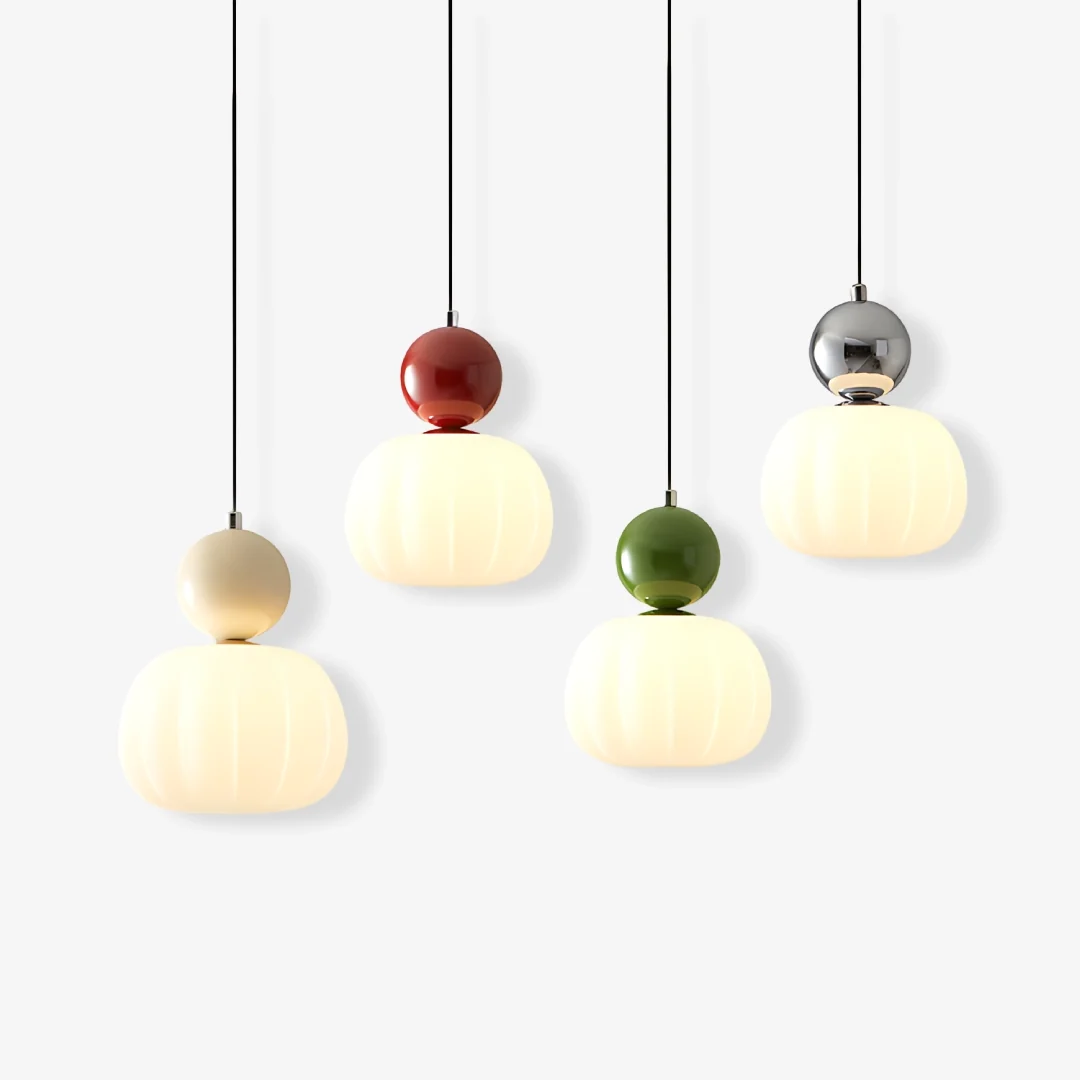 Carefully Designed Cream Pumpkin Pendant Light Fine Crafted