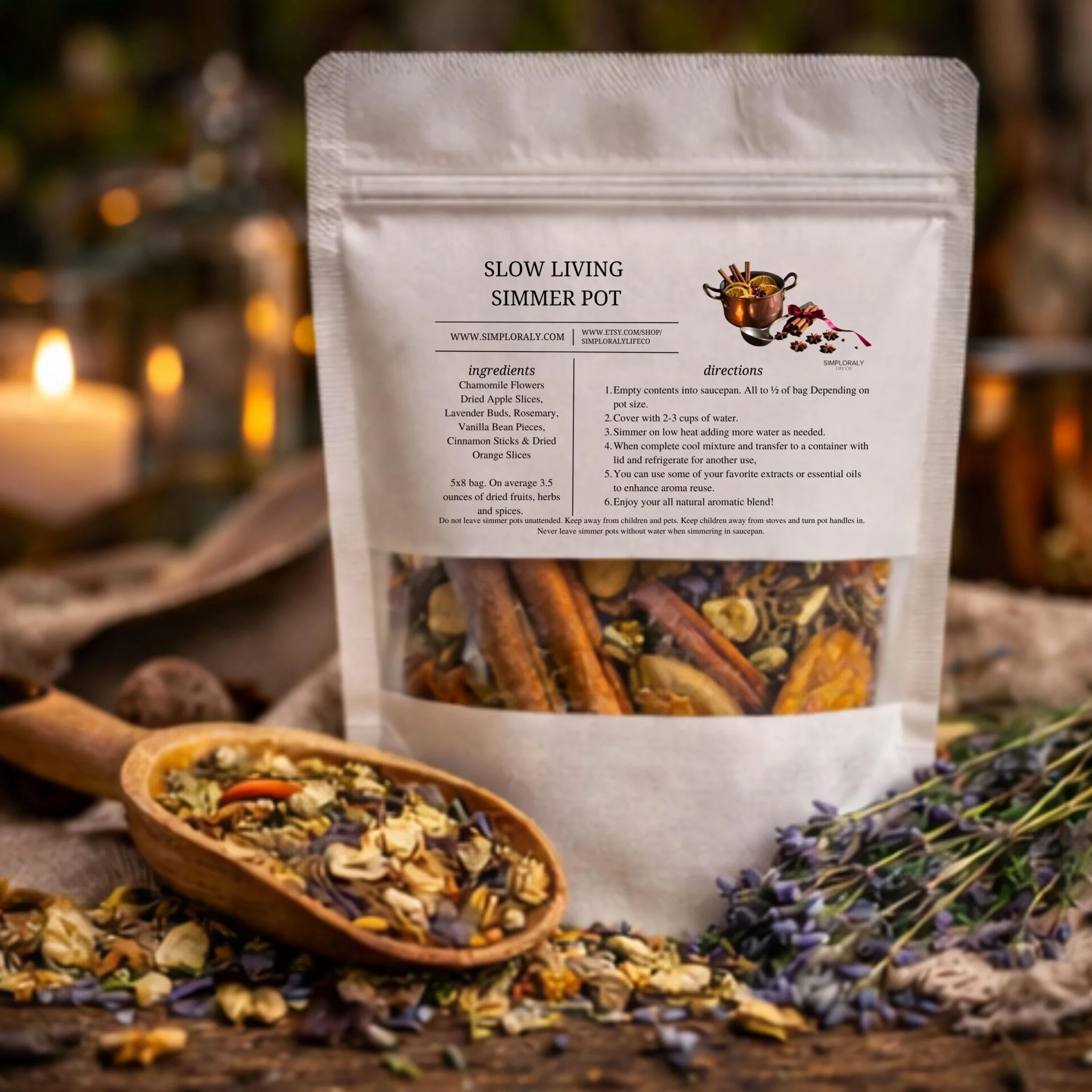 Modern Slow Living Aromatherapy Simmer Pot Mix Botanical Stovetop Potpourri Blend Fast