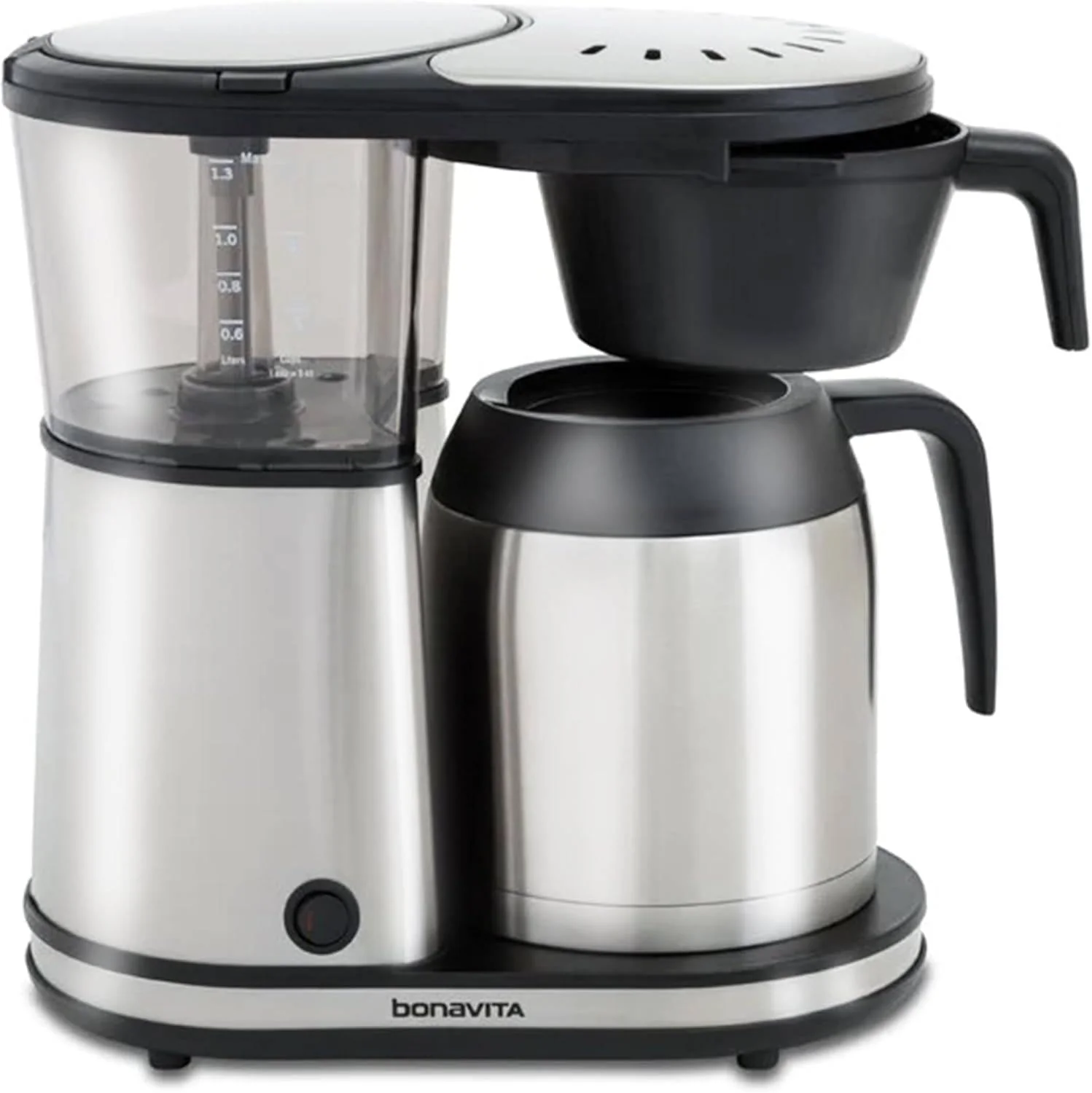 Reusable Bonavita 8 Cup Drip Coffee Maker Machine One-Touch Pour Over Auto Pause Brewing with Stainless Steel Double Wall Thermal Carafe SCA Dishwasher Safe BV1901TS Durable