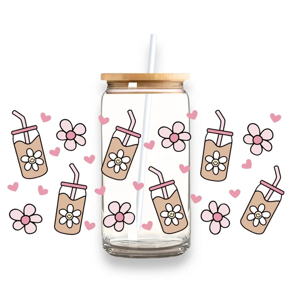 Consistent Coffee and Daisies Plastic or Glass Tumbler Advanced