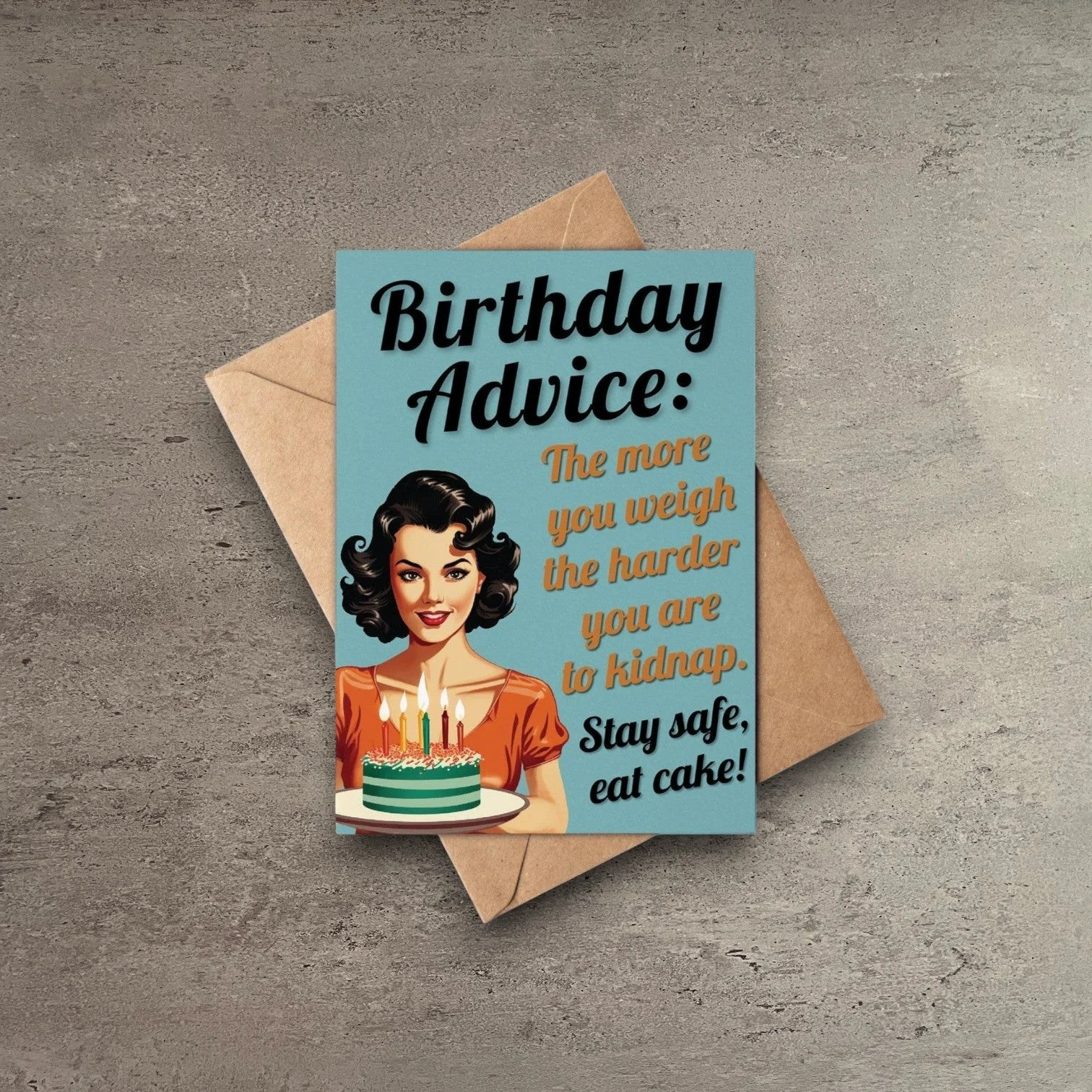 Recyclable The More You Weigh Vintage Birthday Card Refined