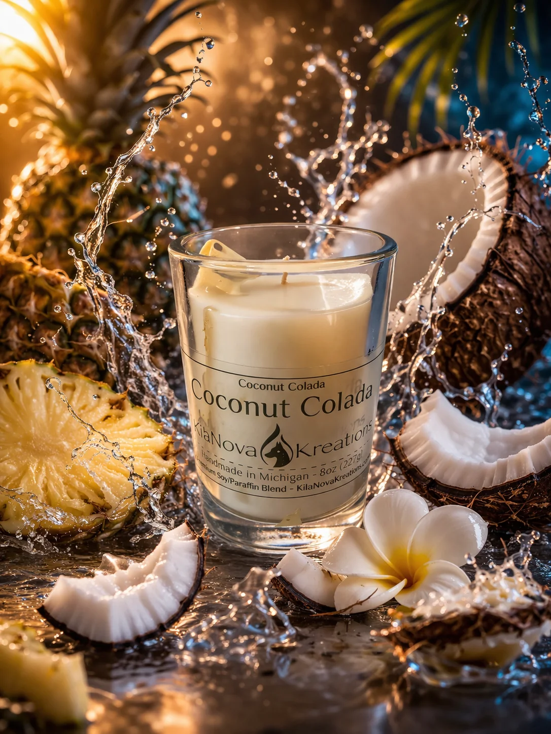 Organic Coconut Colada Latte Candle Authentic