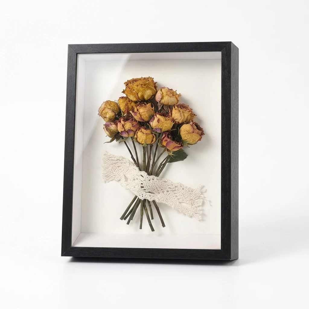 World-Class Nordic Wooden Shadow Box Frame 3 cm Deep for Keepsakes Expertly Made