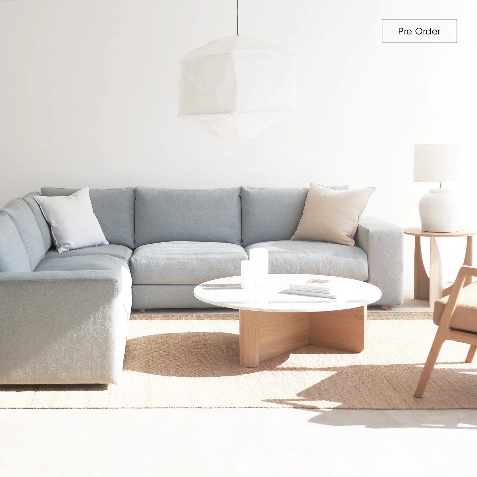 Organic Hansen Corner Sofa Bespoke Fabric High-End