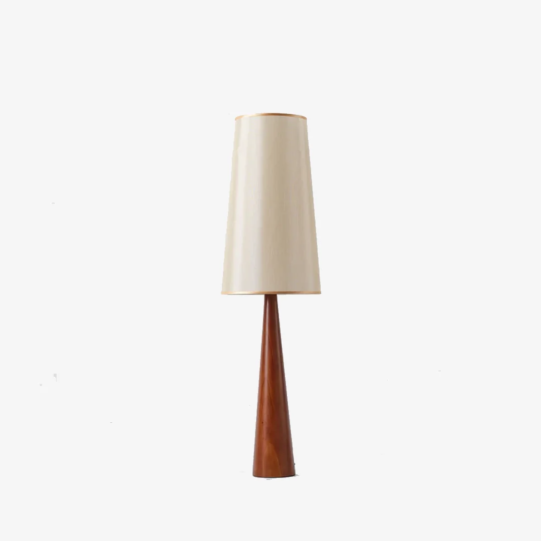 Sophisticated Japanese Solid Wood Floor Lamp Detailed