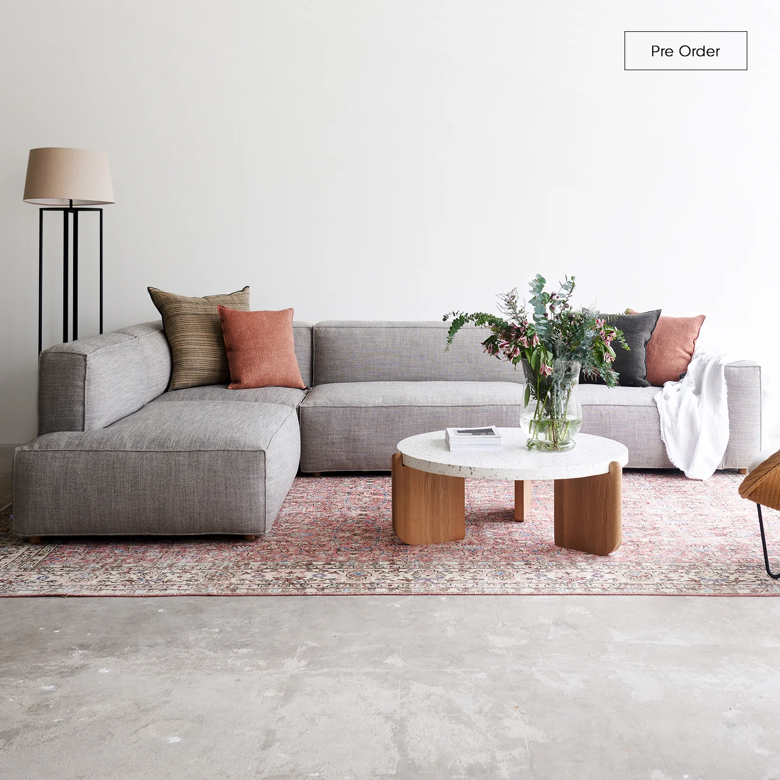 Lightweight Baker L Shape Sofa Bespoke Fabric 341cm Consistent