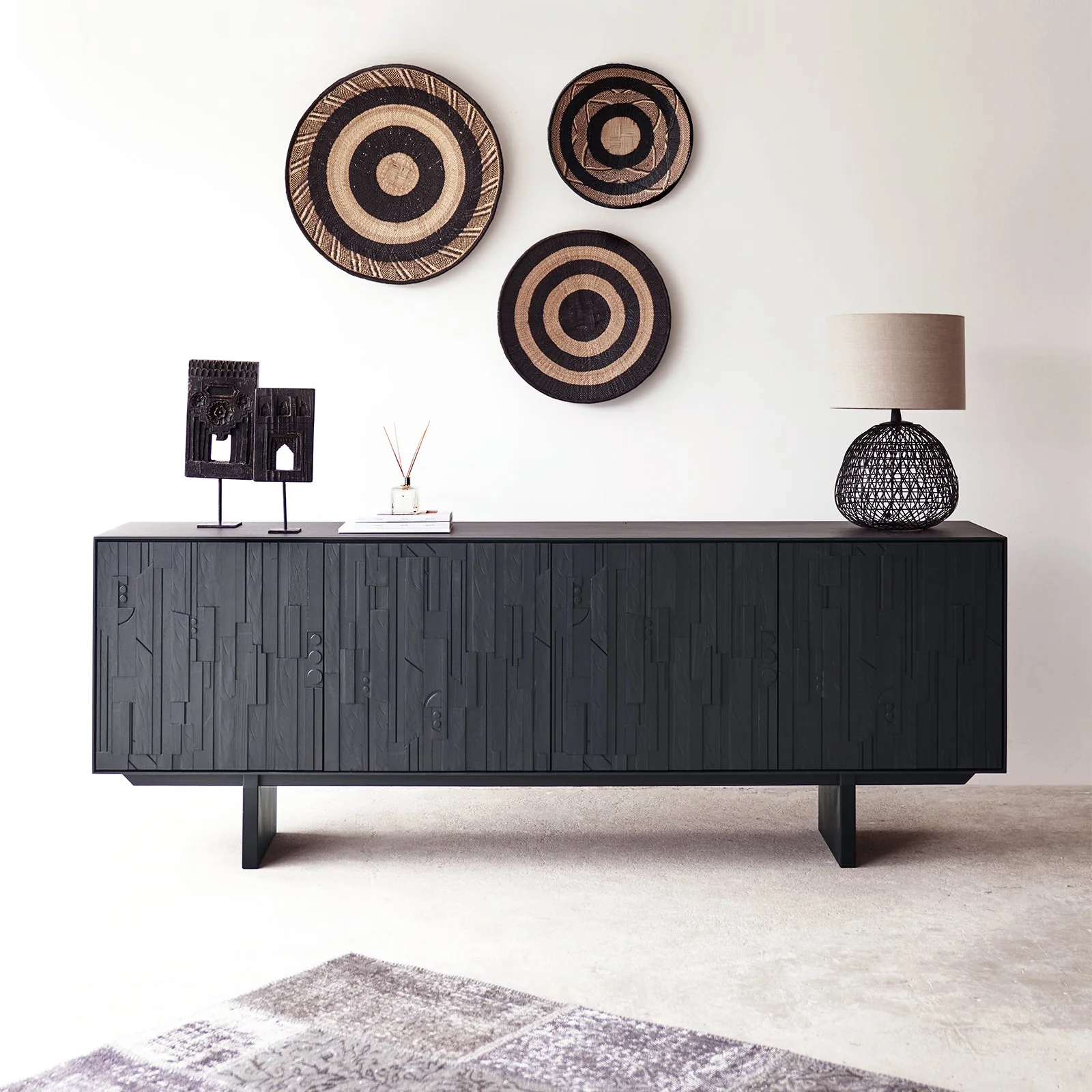 Natural Mosaic Sideboard Teak 227cm Advanced