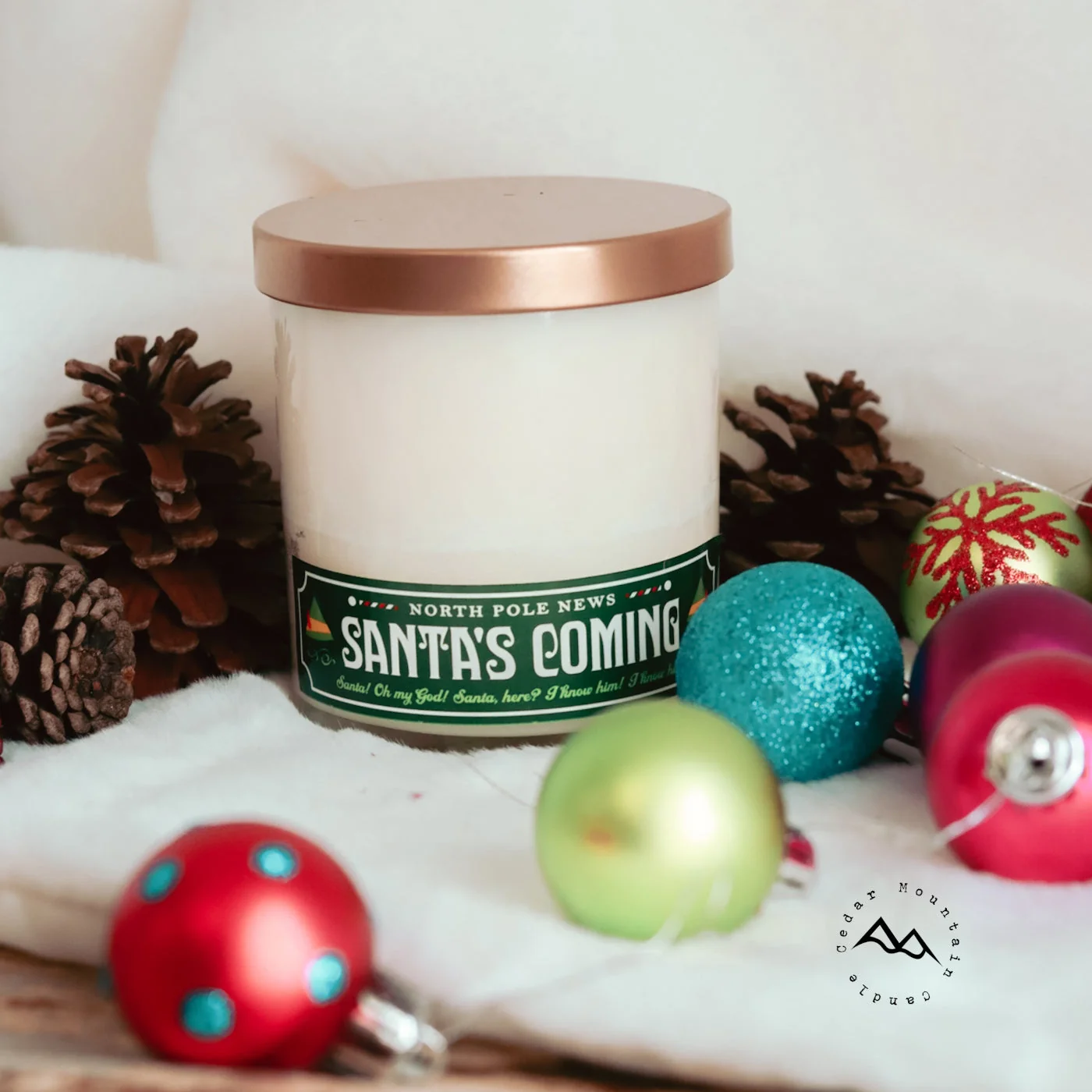Breathable Elf Santa’s Coming 9 oz Jar Soy Candle – Winter Scents User-Friendly