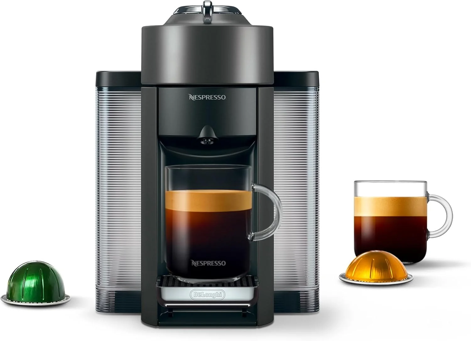 Trendy Nespresso Vertuo Coffee and Espresso Maker by De’Longhi Graphite Metal Reusable