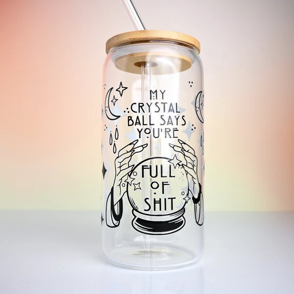 Sustainable Crystal Ball Plastic or Glass Tumbler Expertly Made