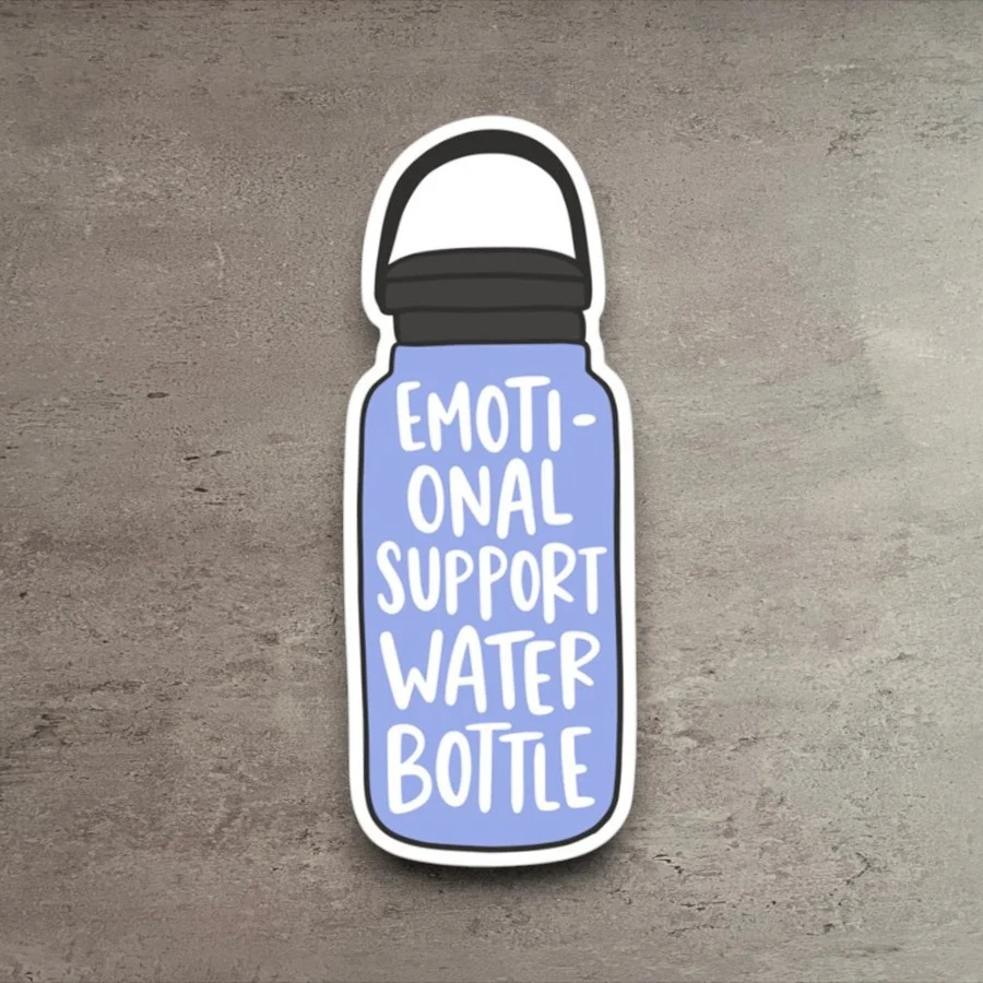 Efficient Emotional Support Water Bottle Sticker Enhanced