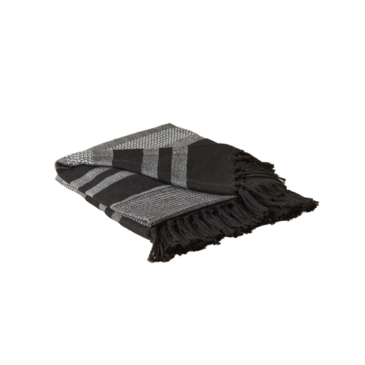 Quality Keni Recycled Throw Black Effective