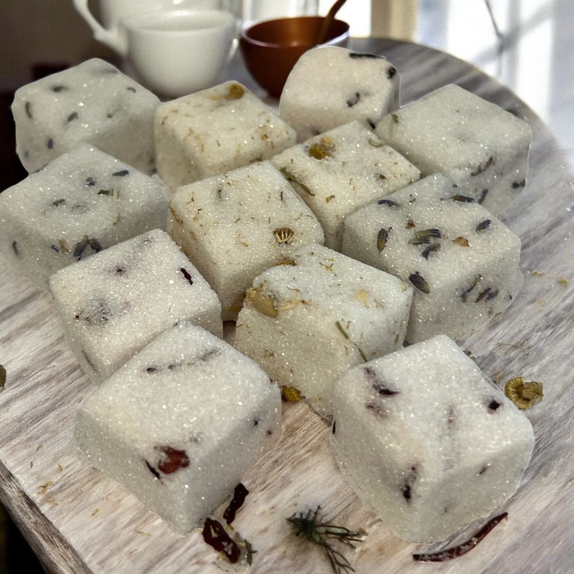 Official Herbal Infused Gourmet Sugar Cubes Tea Coffee Sweetener Secure