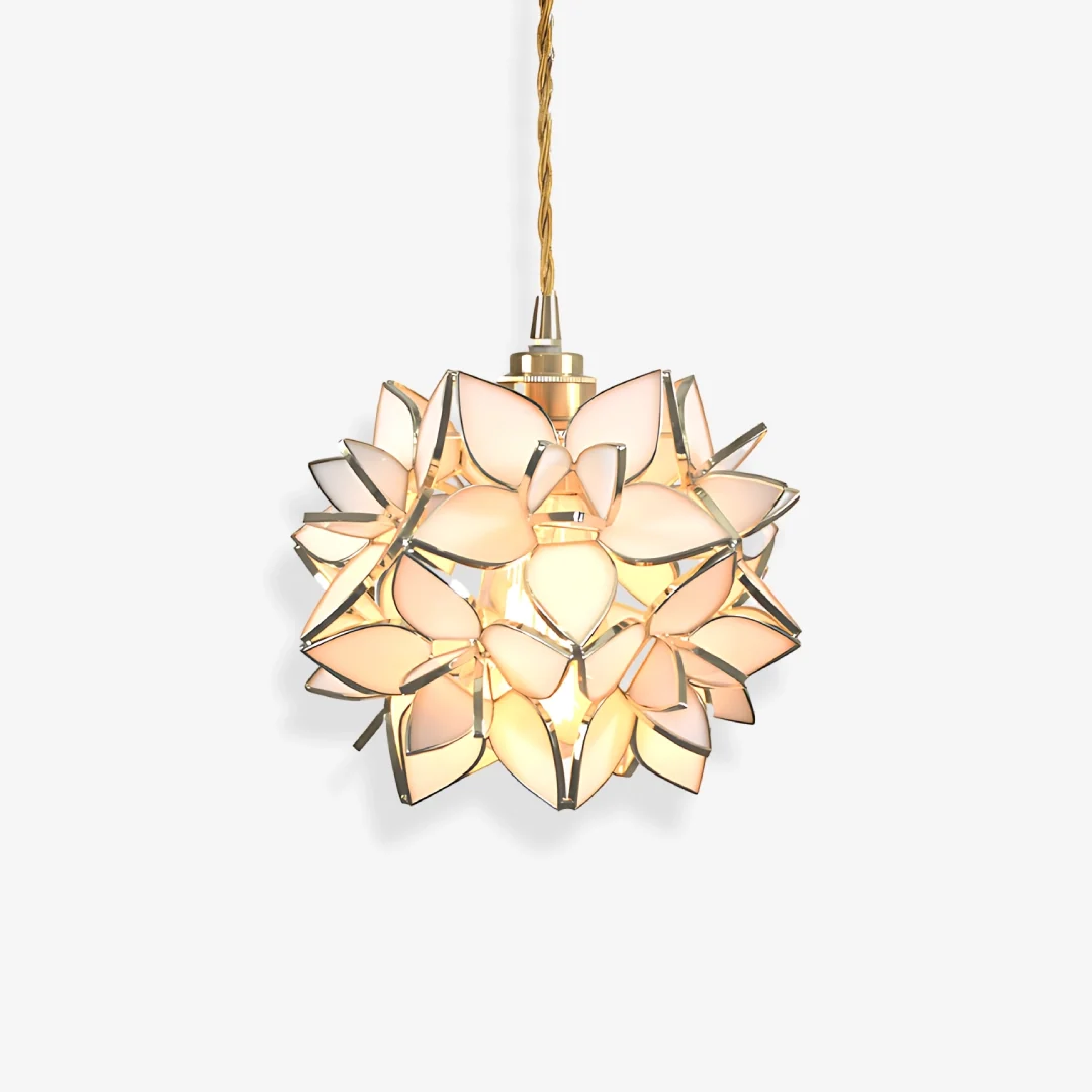 Certified Dahlia Flower Pendant Lamp Contemporary
