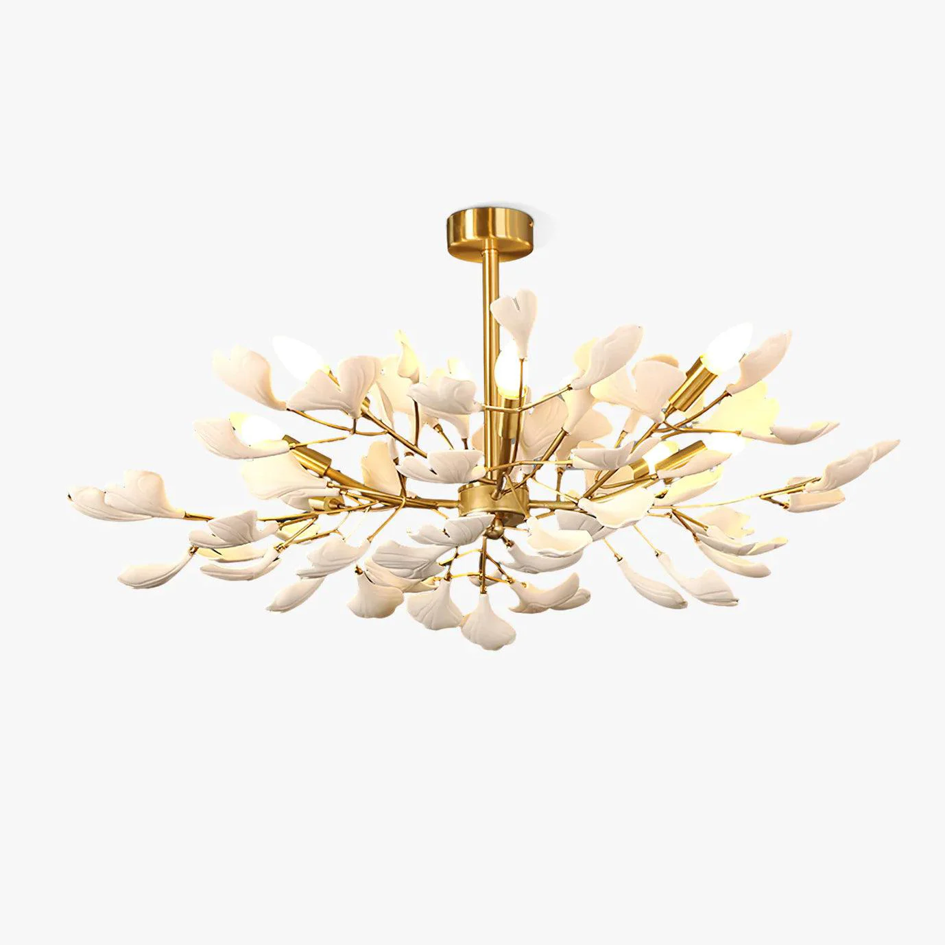 Traditional Gingko Chandelier J Solid