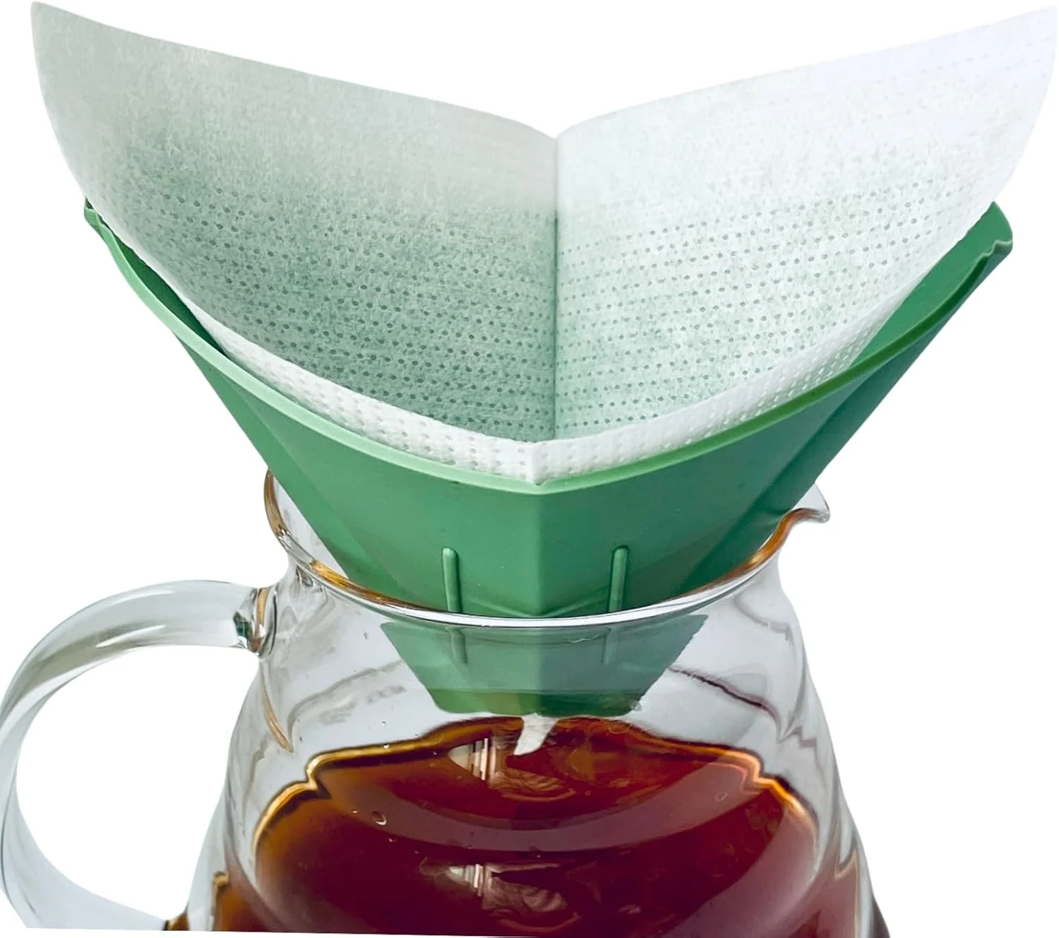 Excellent Pour-over Coffee Set for Home Outdoor Adventures Includes 80 Disposable Fabric Filters 1 Dripper Brew for 1-2 Cups High-Grade