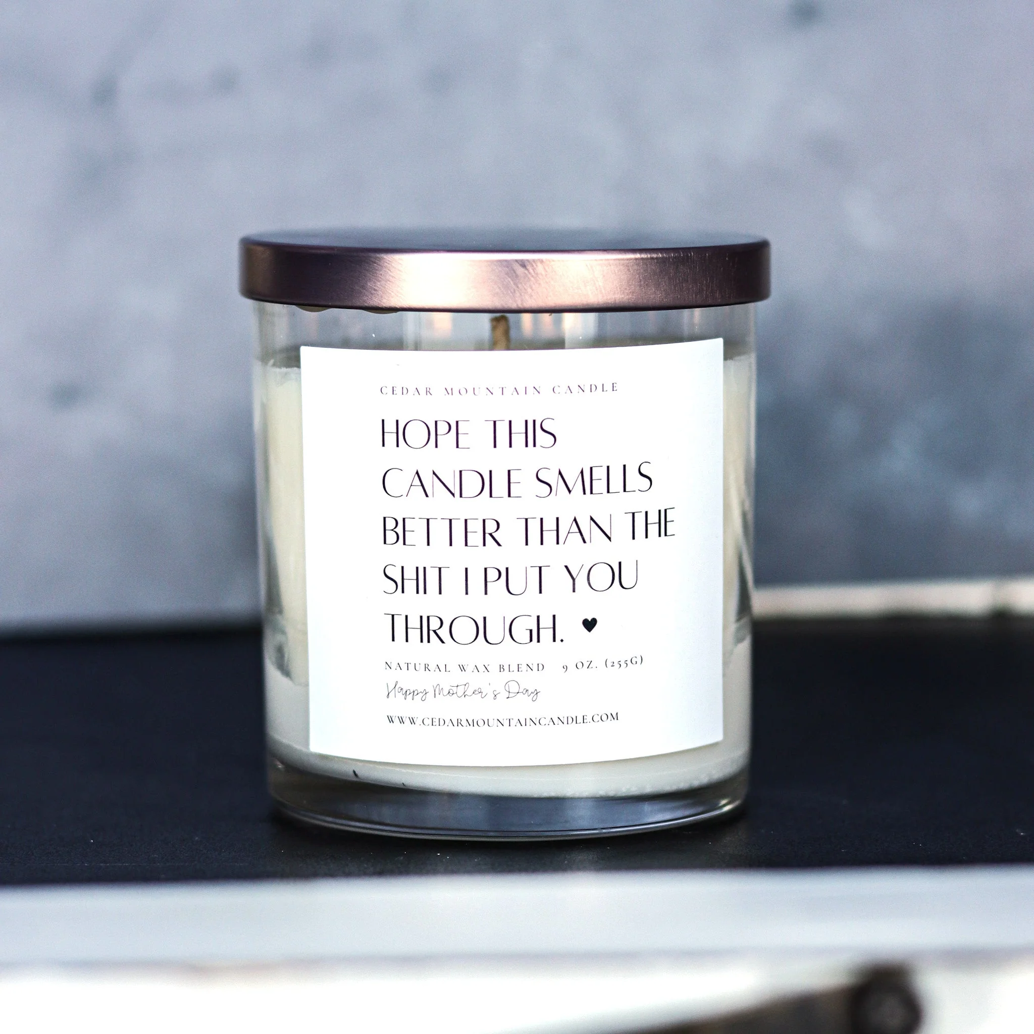 Solid Hope this candle smells … – Mother’s Day Whiskey Glass Candle Soft