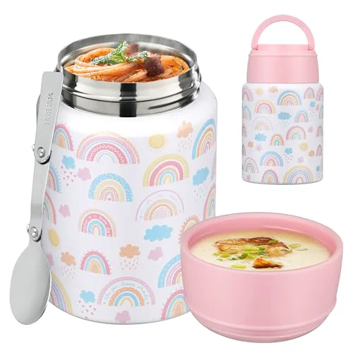 Innovative 16oz Insulated Food Jar with Spoon Healthy