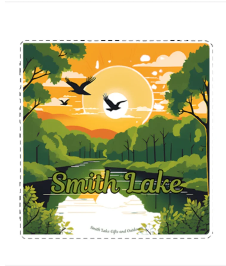 Carefully Designed Sticker – Smith Lake Orange Skies 3.5 Secure