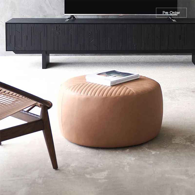 Lightweight Manchego Ottoman Bespoke Leather 72cm First-Class