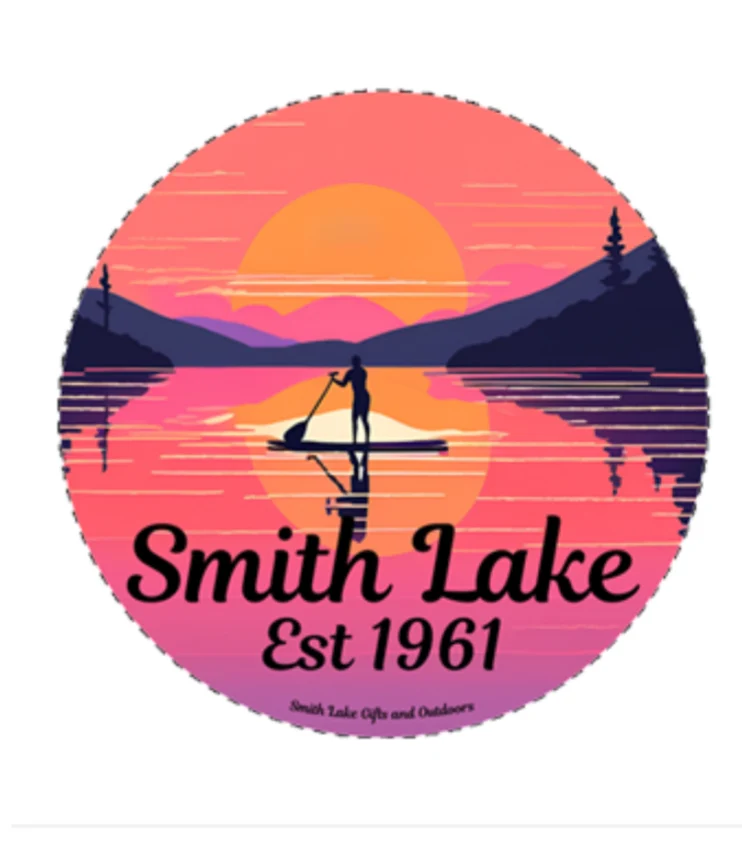 Top-Quality Sticker – Smith Lake Paddle Board to the Sunset 3.5 Artisan