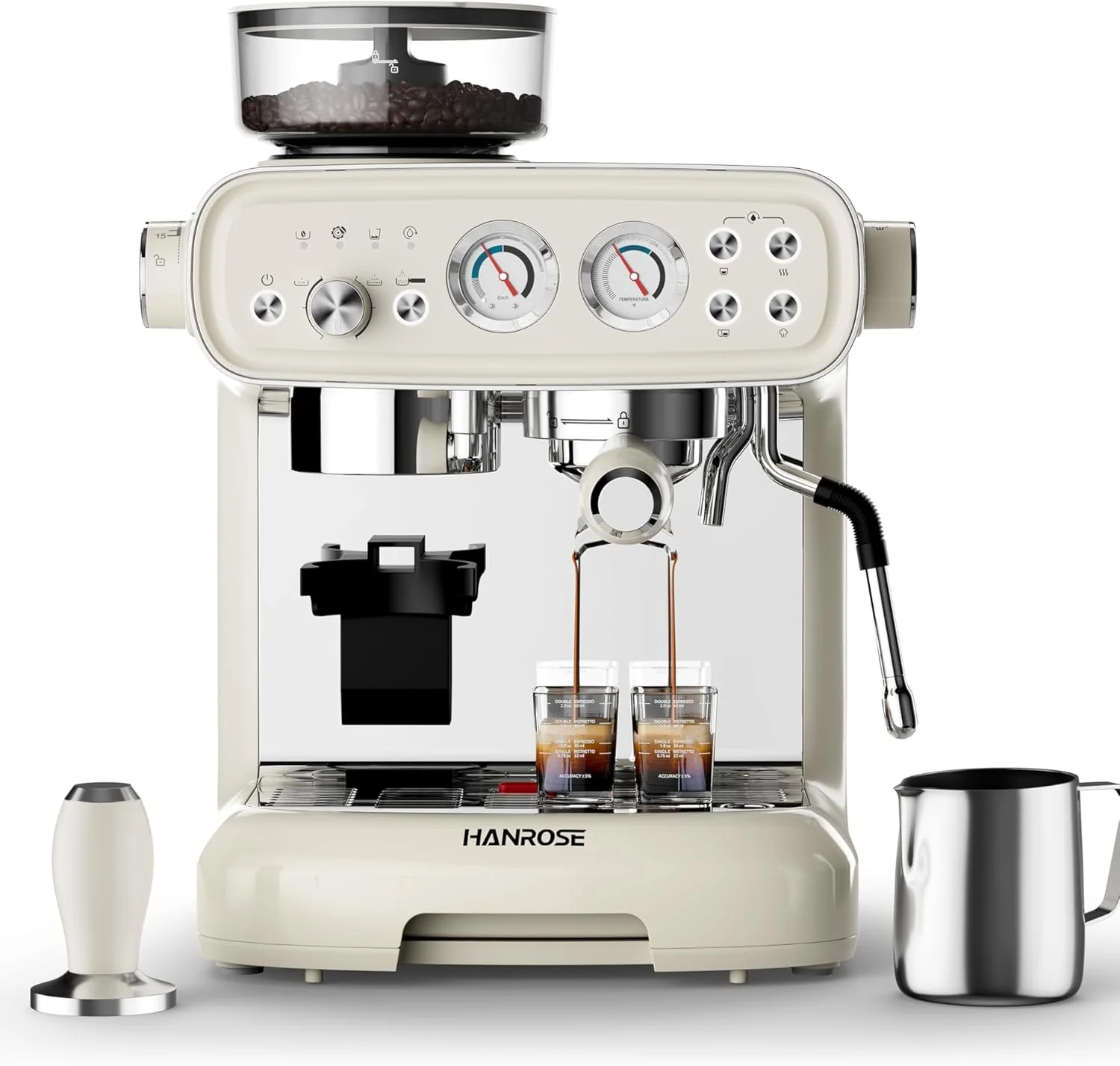 Innovative Espresso Machine With Grinder 20 Bar Espresso Machine with Milk Frother Steam Wand Espresso Machines for Home Fine