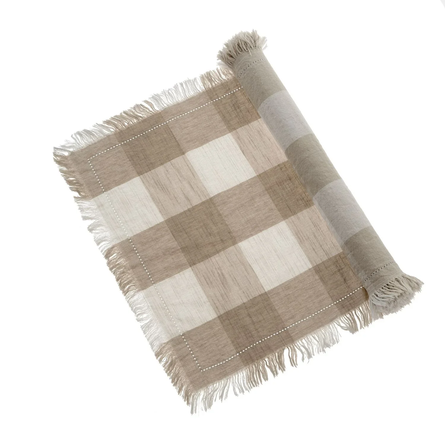 Traditional Buffalo Check Table Runner Green