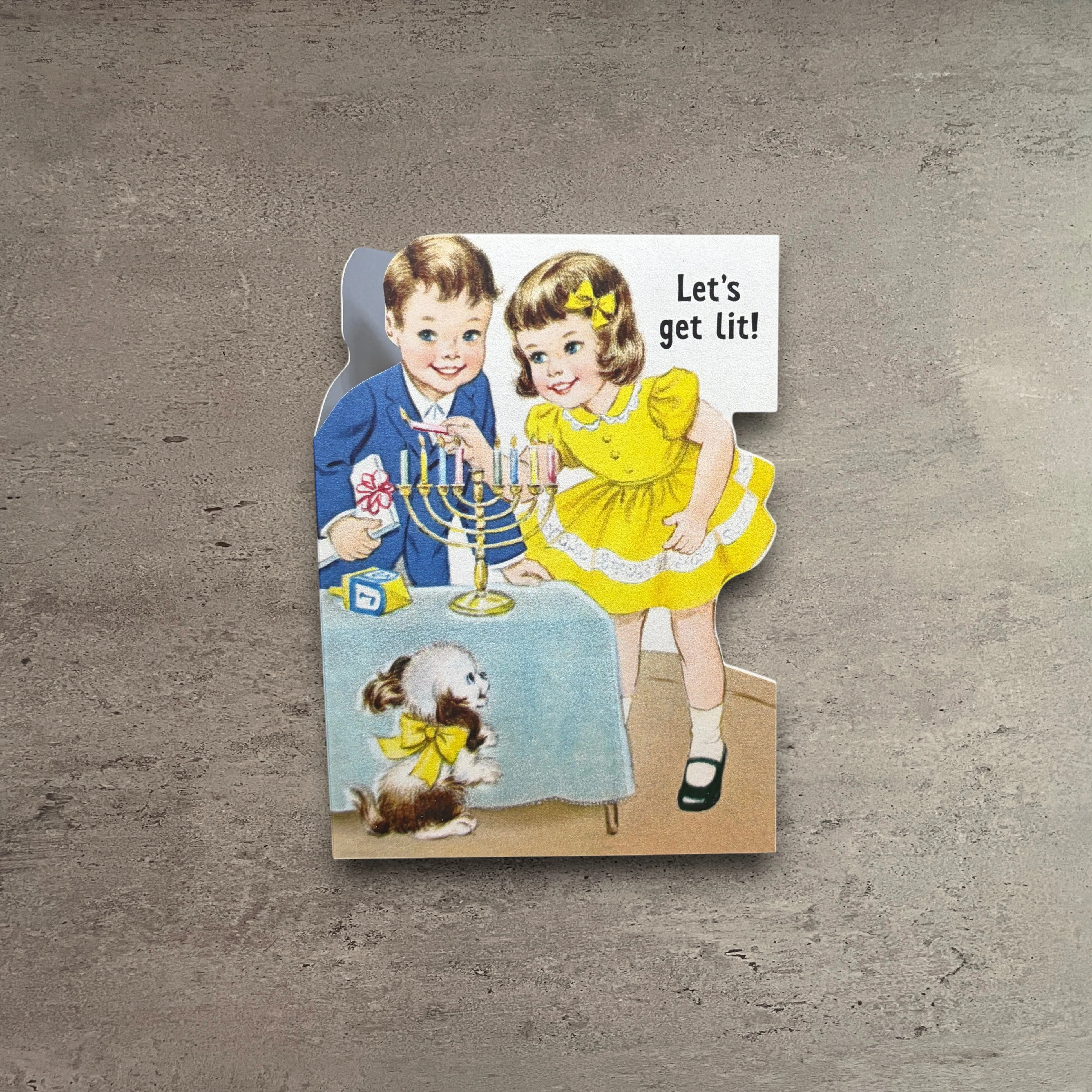 Professional Let’s Get Lit Hanukkah Greeting Card Genuine
