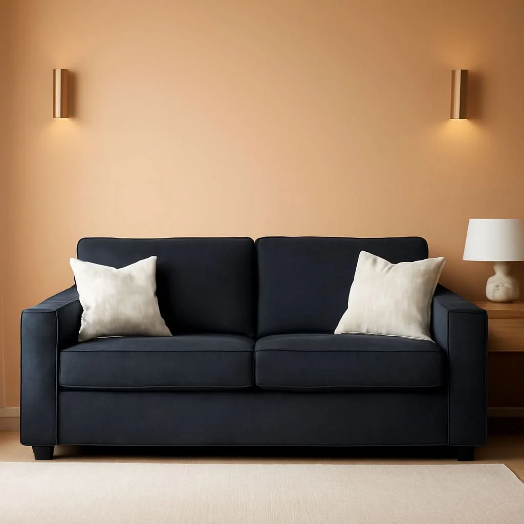 Unique Queen Sleeper Sofa Dark Gray Upholstered ChenilleWeave Fine