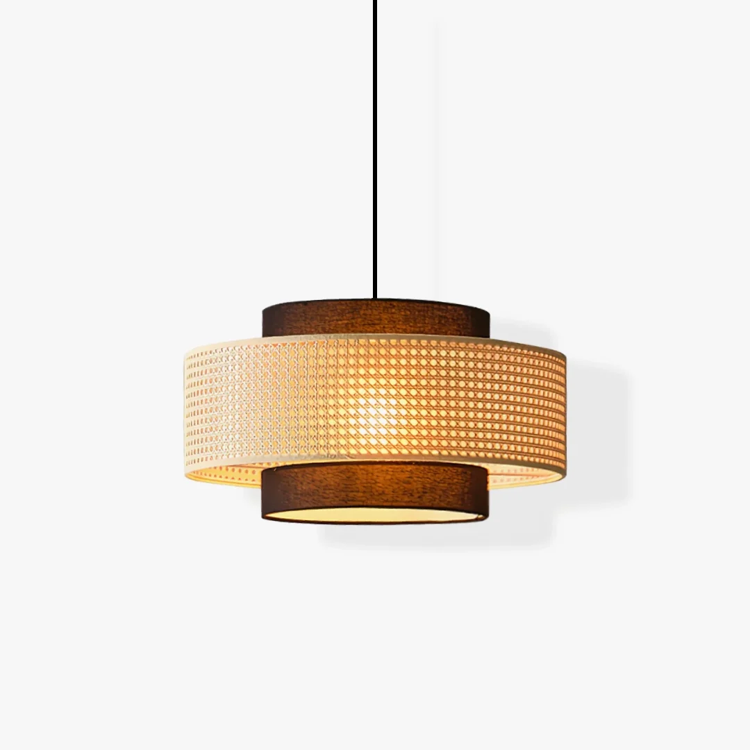 Environmentally Friendly Tiered Drum Pendant Light Verified