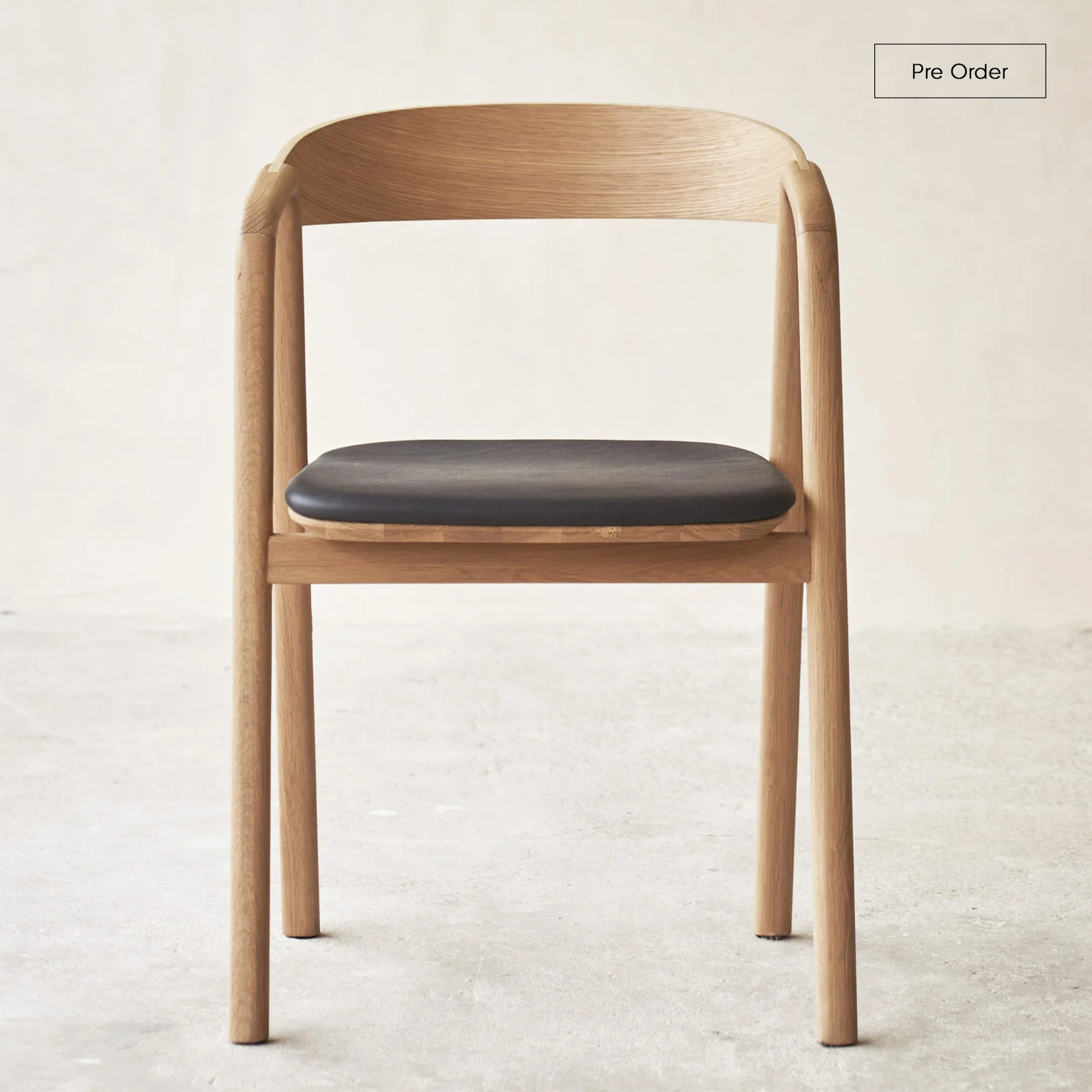 Stylish Inlay Dining Chair Oak – Bespoke Leather Reusable