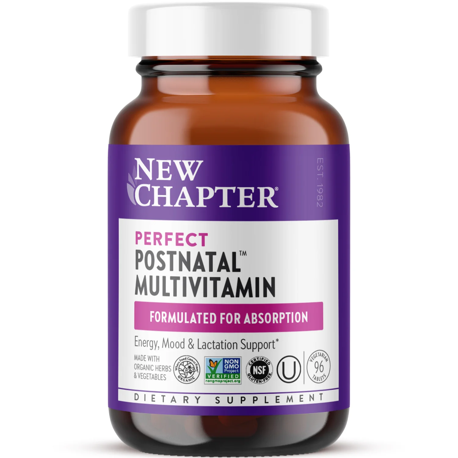 Next-Generation New Chapter Postnatal™ Multivitamin Energy Mood Lactation Support Safe