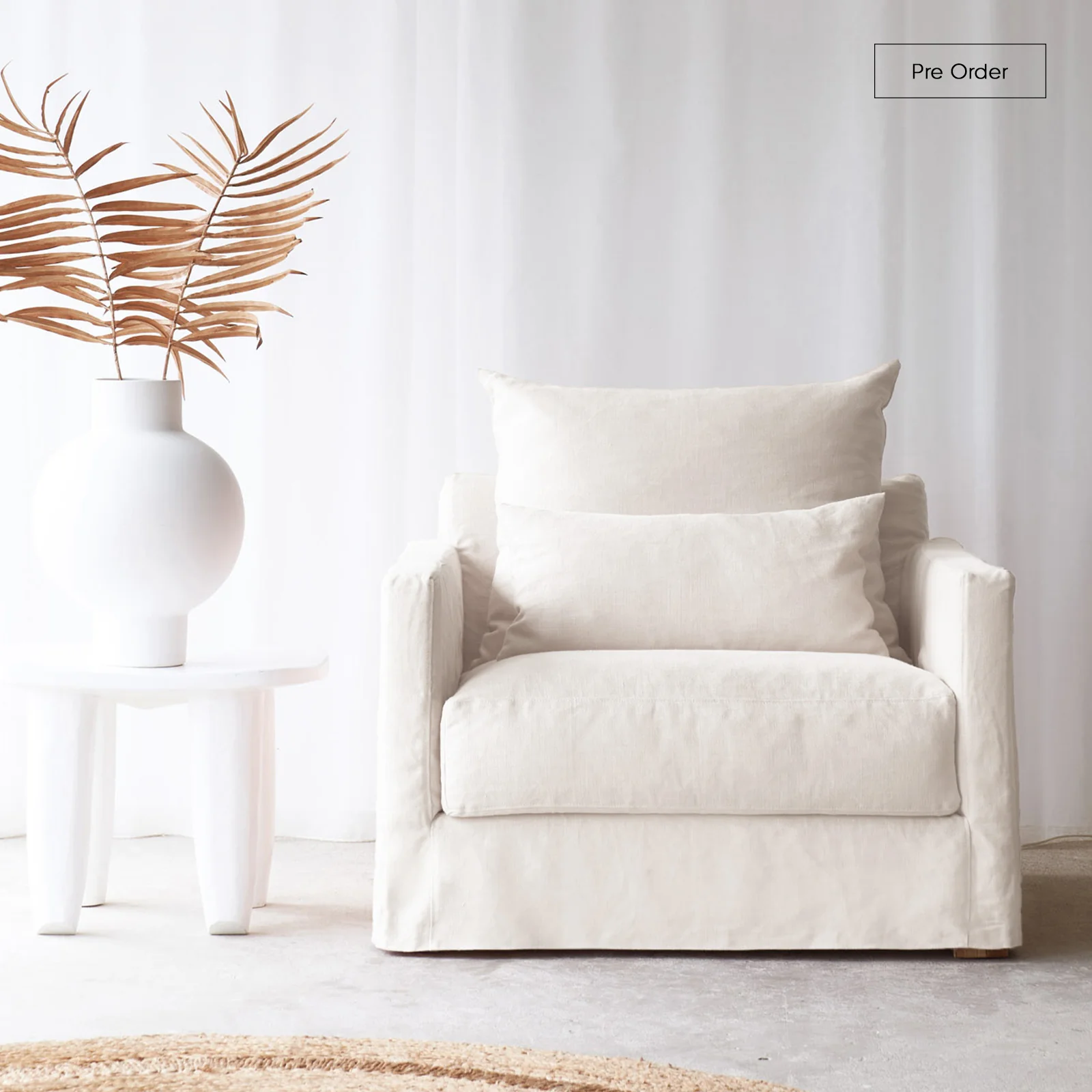 High-Performance Sloopy Armchair Bespoke Fabric 98cm Specialty