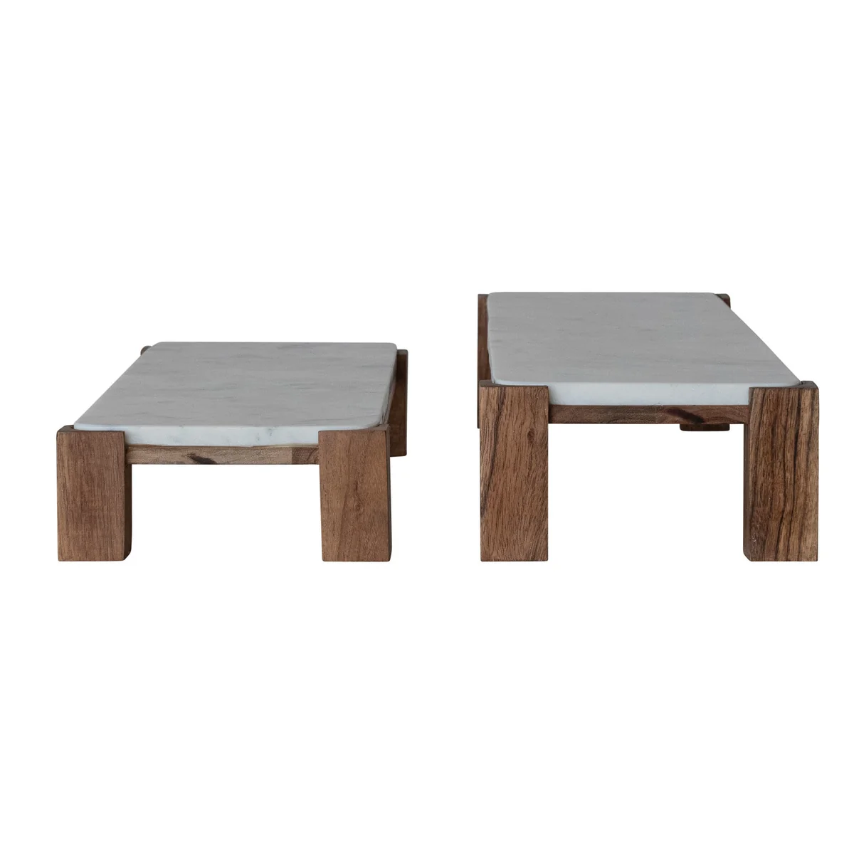 Proven Marble Acacia Wood Nesting Pedestals Reusable