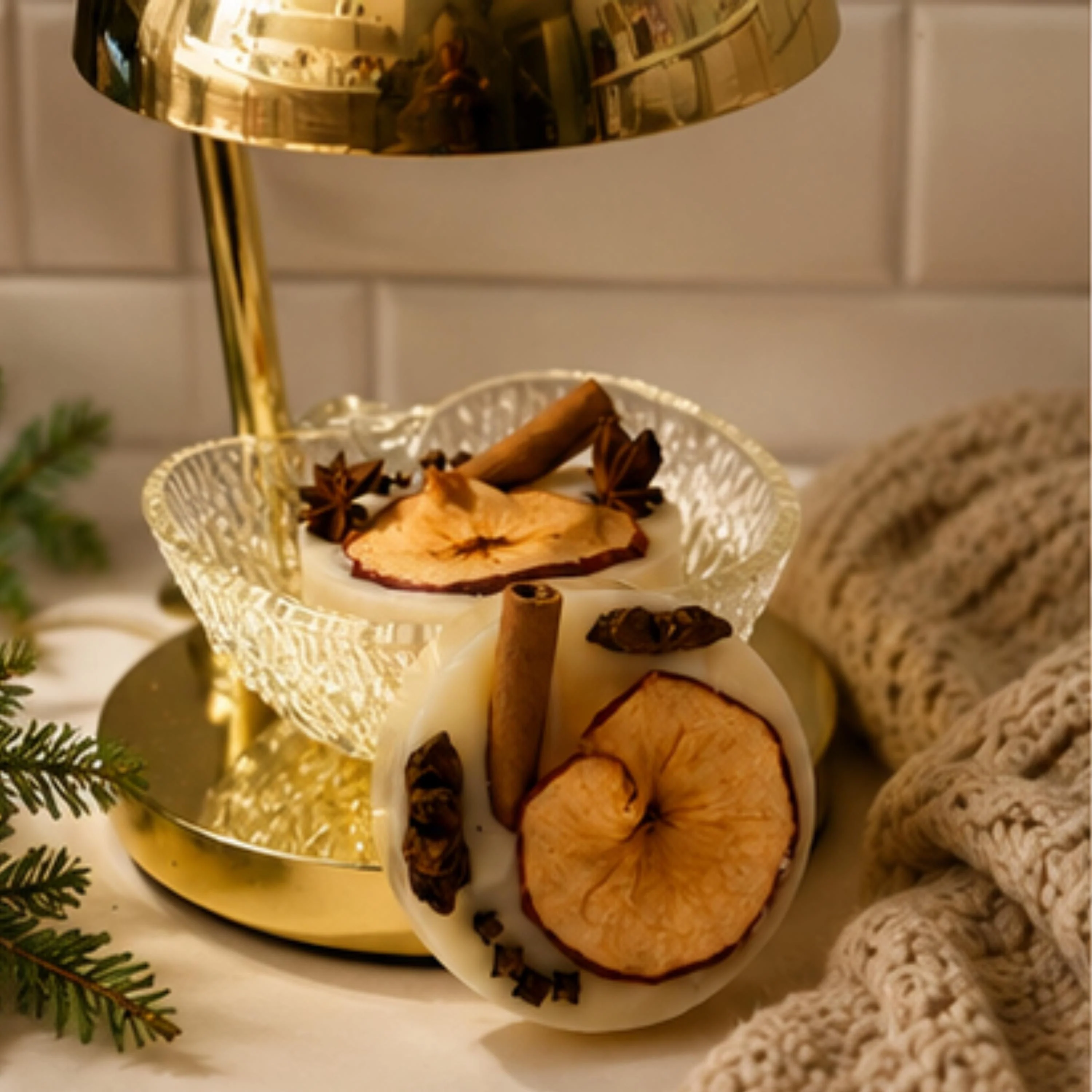 Top-Quality Apple Cider Hearth Wax Melt Wickless Candle Cozy Lamp Warmer Tart Eco-Friendly