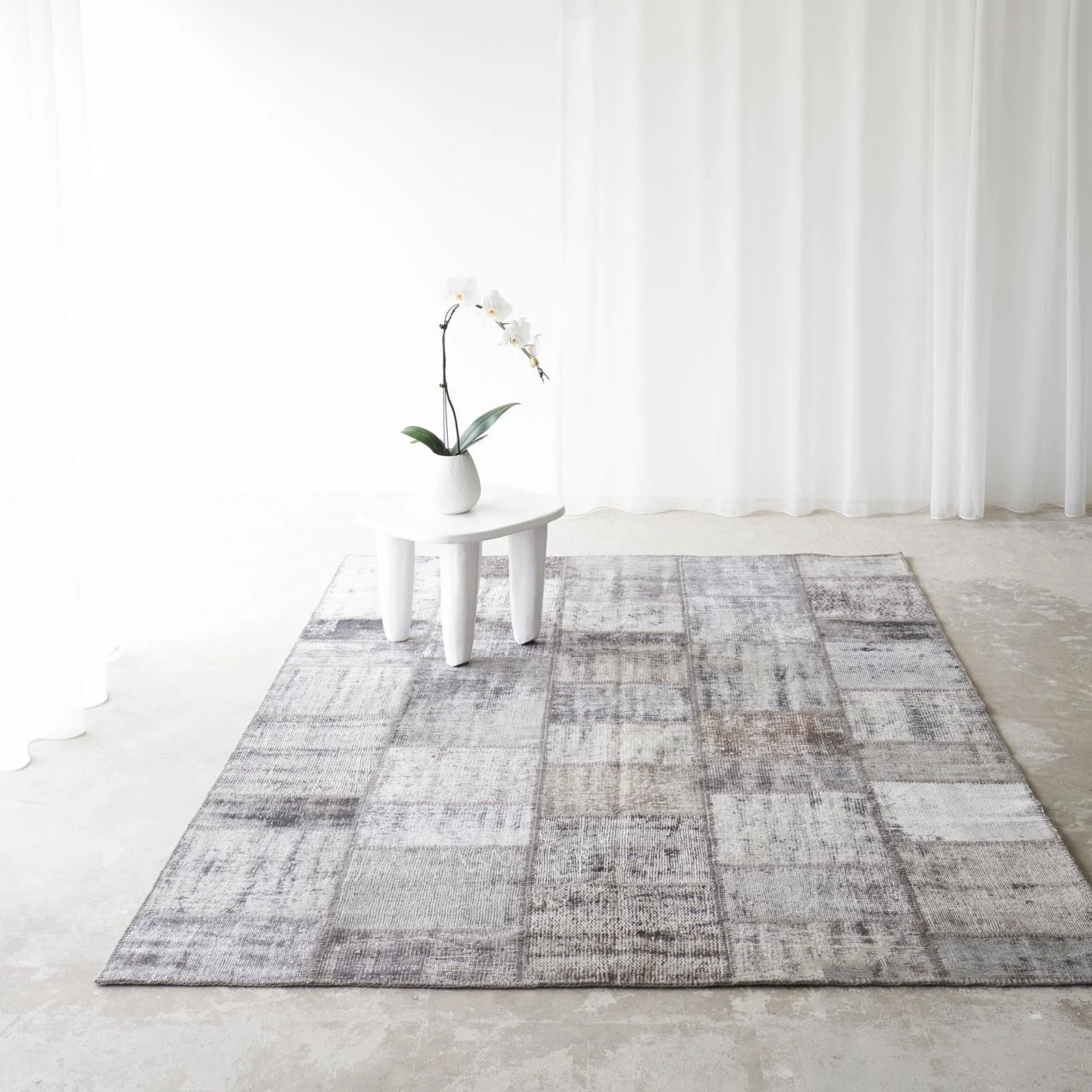 Excellent Patchwork Rug Cloud W200 x L288 cm Refined