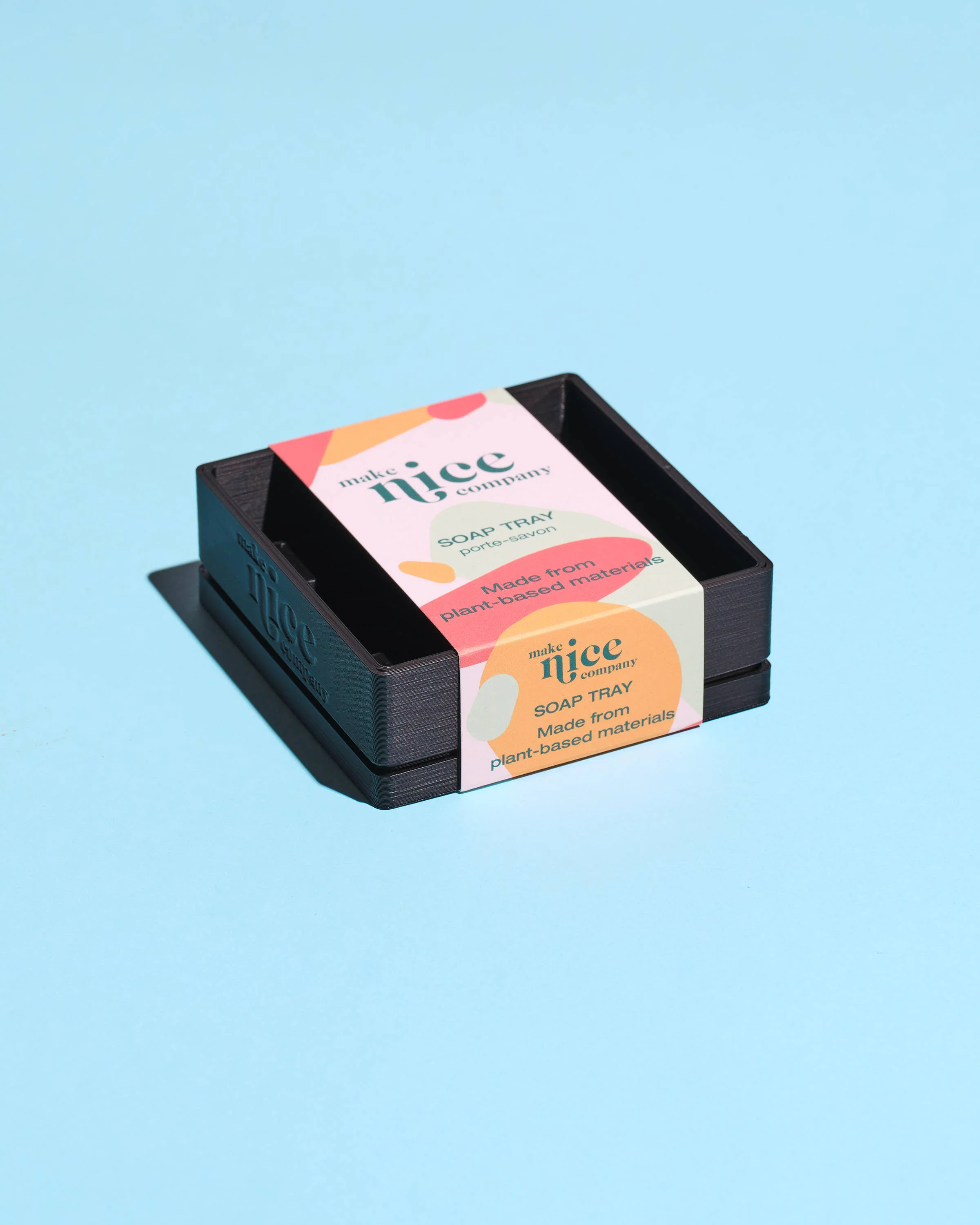 Refined Soap Tray Plant-based Black Secure